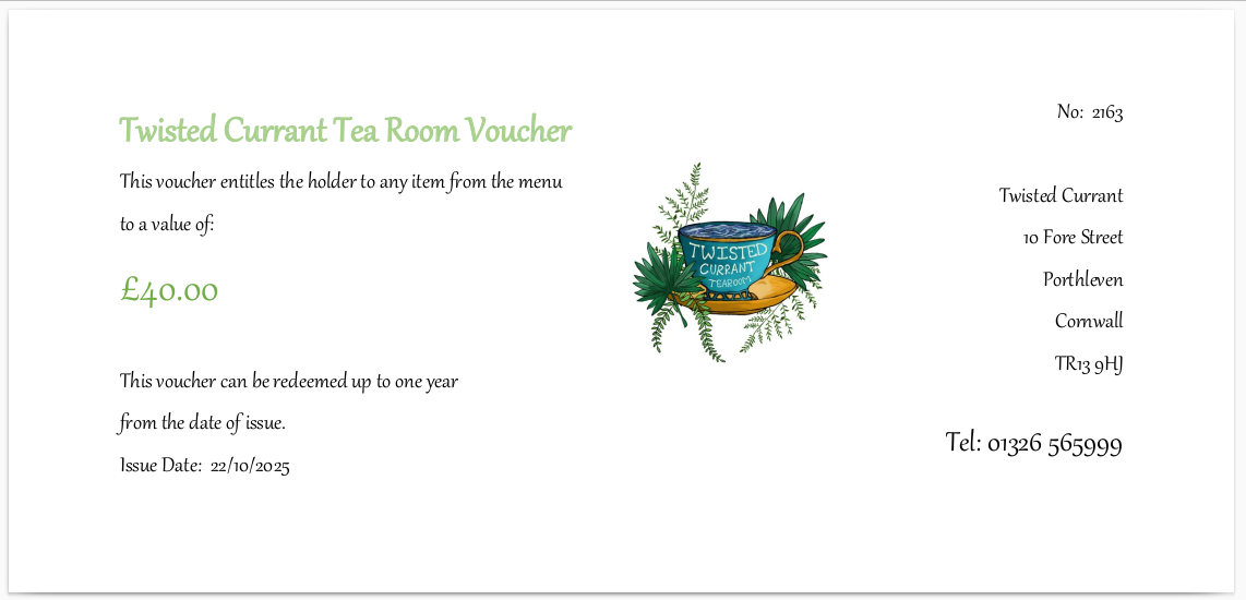 Gift vouchers